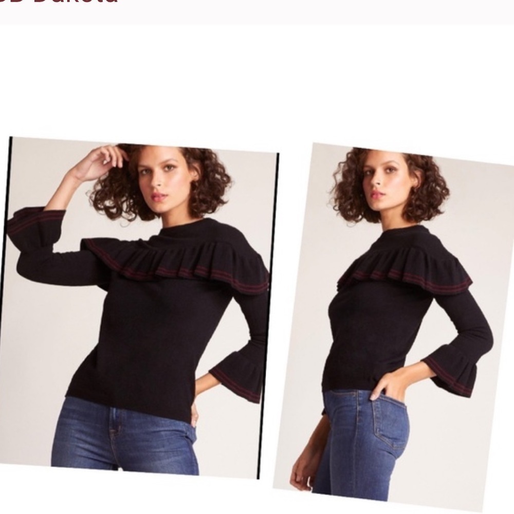 BB Dakota Daybreaker ruffle sweater NWT! S
